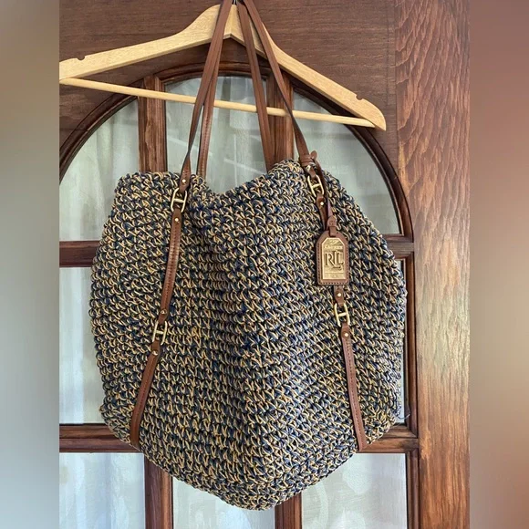 Ralph Lauren | Bags | Ralph Lauren Lined Raffia Bag | Poshmark
